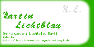 martin lichtblau business card